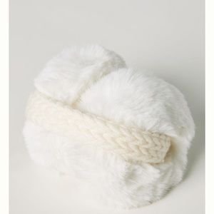 Anthropologie • NWT Cableknit Faux Fur Earmuffs